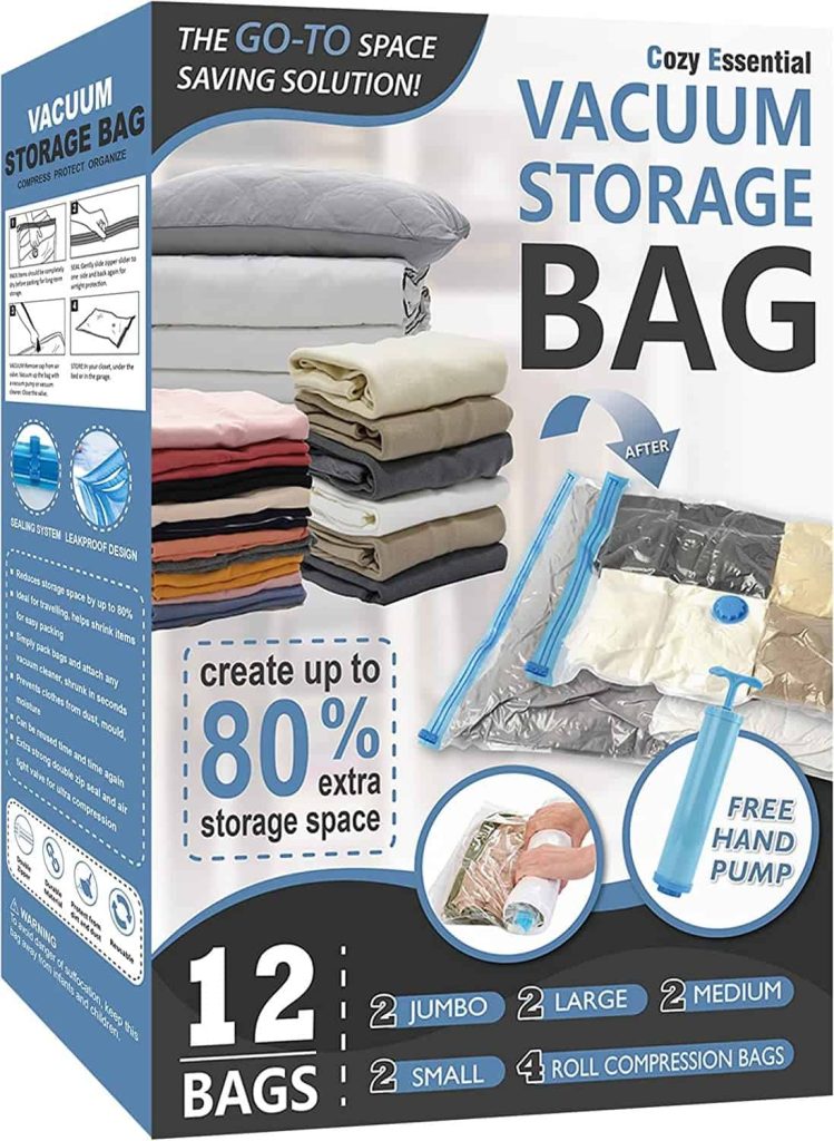 vacuum storage bags for storing blankets