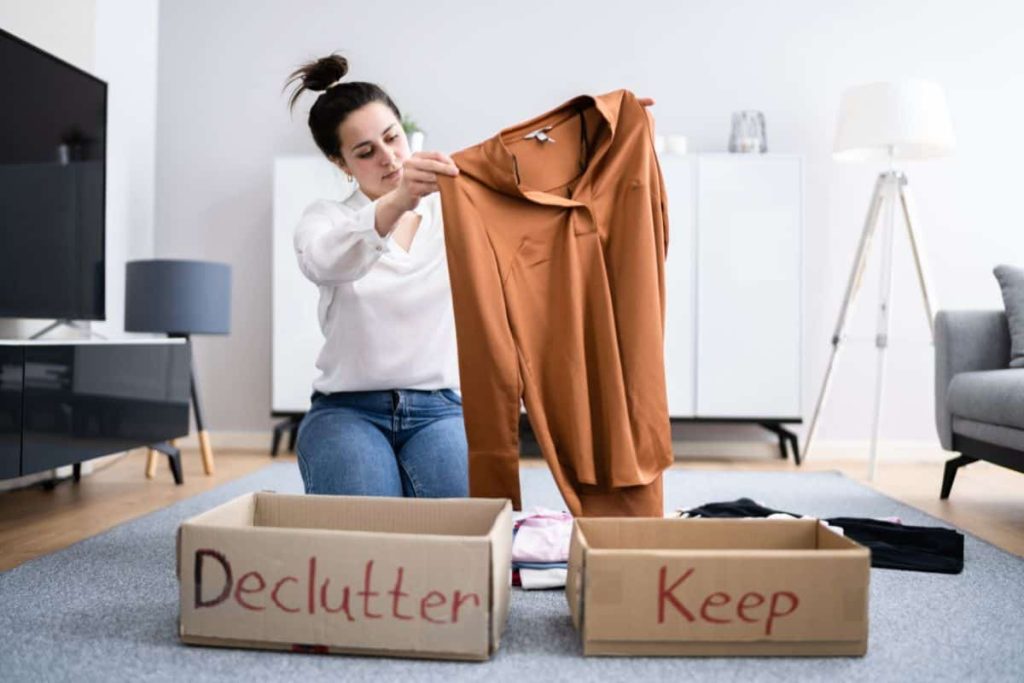 The key to maintaining a small bedroom is to regularly declutter and purge your belongings to decide what to keep and what to donate