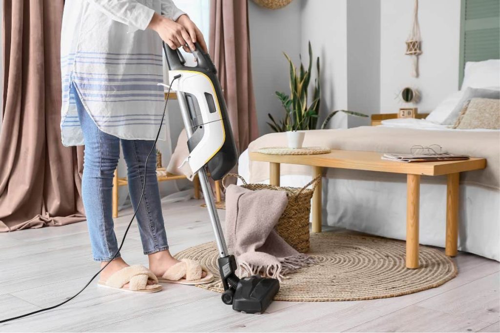 You should set aside time in your schedule to regularly clean your bedroom to maintain the storage systems that you set up