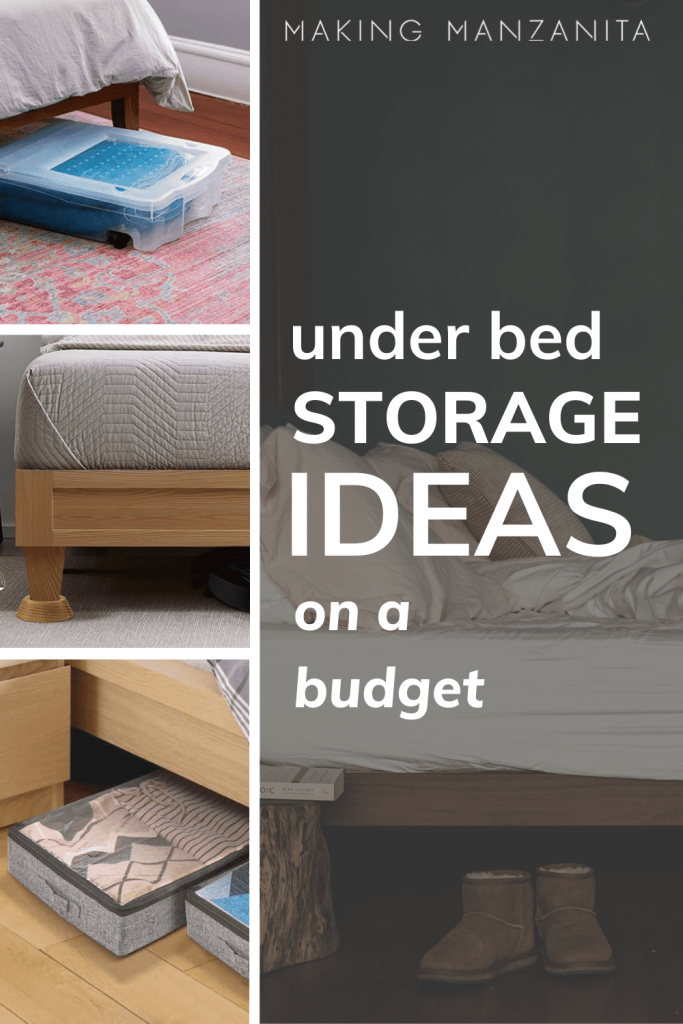 One of the most under utilized in your bedroom is under your bed. Check out these under bed storage ideas on a budget. 