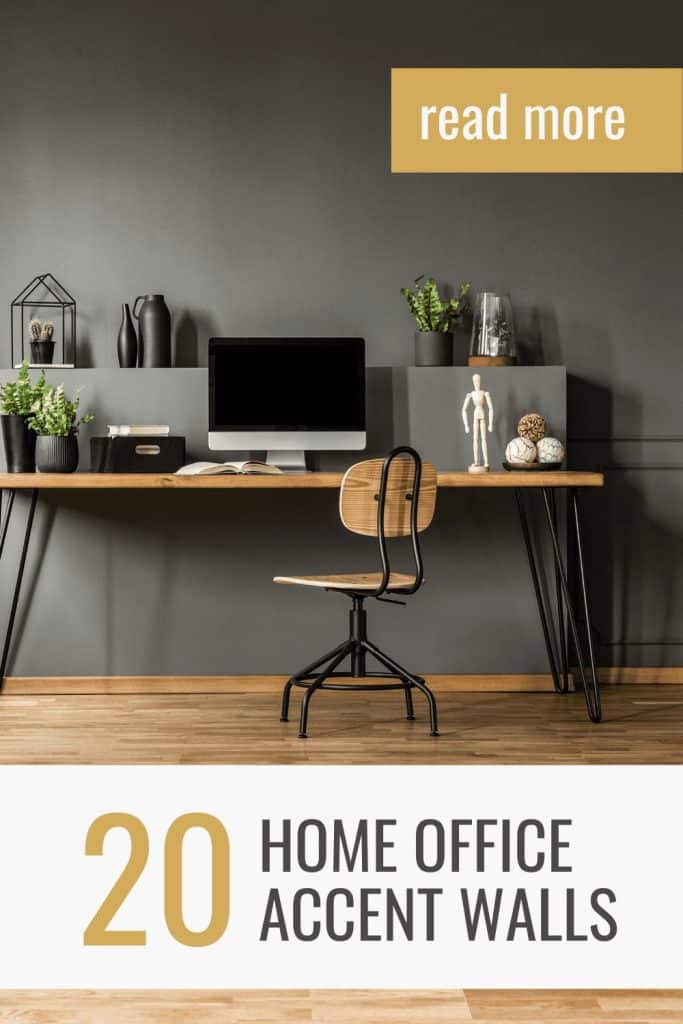 There's a little bit for everyone here! From bold colors to more muted tones, from large home offices to getting creative with a small space, these office wall designs are sure to inspire you!