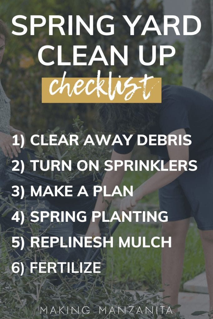 A checklist spring yard clean up checklist used as part of taking care of your home and yard