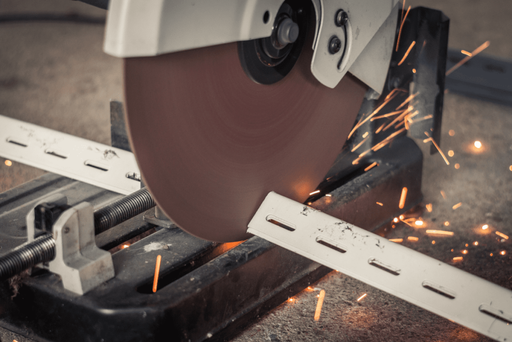 A chop saw, sometimes called a cut-off saw, is a power tool that can make straight crosscuts on wood and metal. 