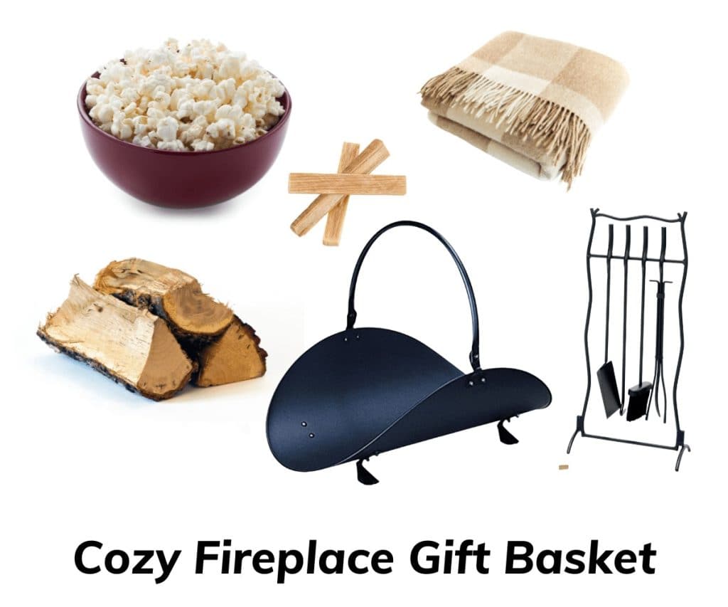 If your friend has a wood burning fireplace in their new home, you can bring them a cozy fireplace gift basket as a housewarming gift