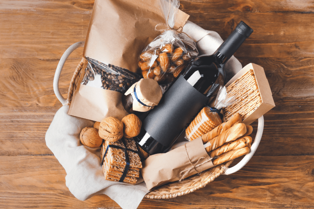 https://www.makingmanzanita.com/wp-content/uploads/2023/02/gift-basket-with-wine-crackers-coffee-beans-1024x683.png