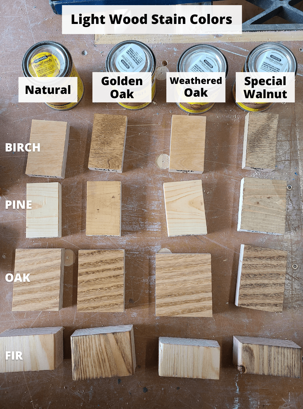 Light Wood Stain Colors - 4 Great Options - Making Manzanita