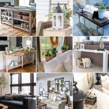 image collage of nine sofa table decorating ideas