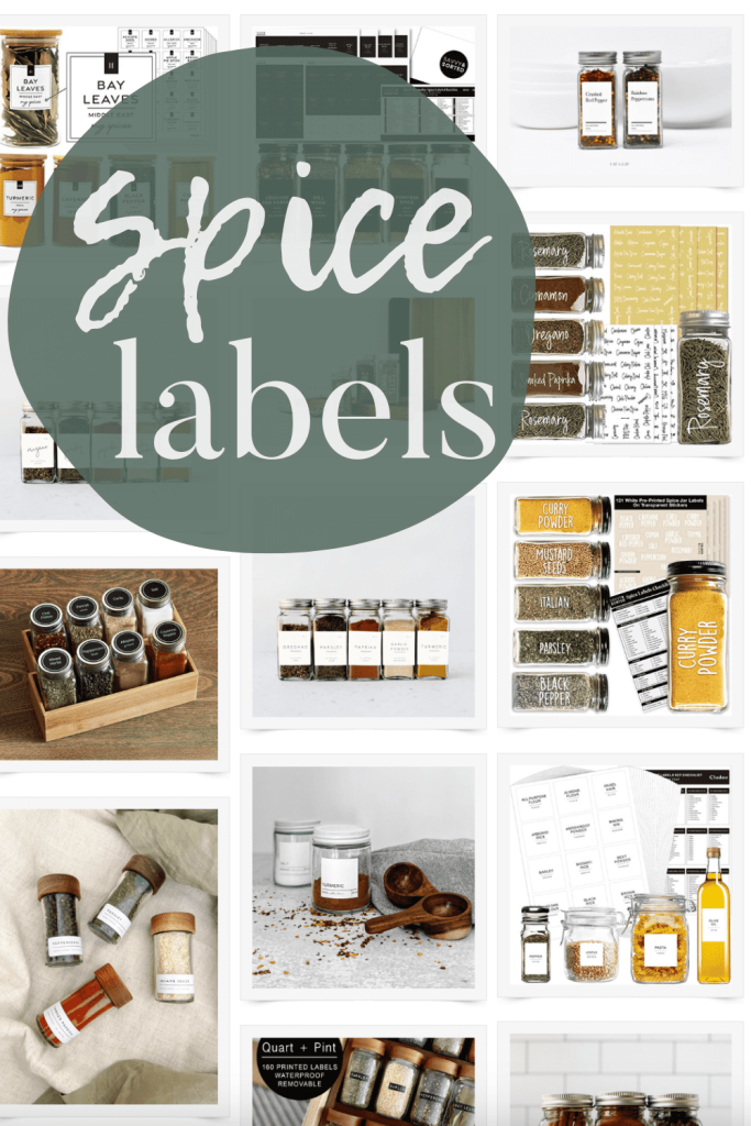 Get your kitchen spice drawer organized with new modern and minimalist spice labels. 
