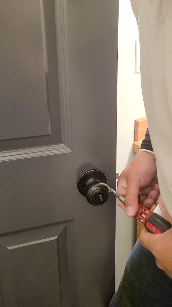 Finish up your interior door handle replace with a screw driver and tighten them until the door handle doesn't move