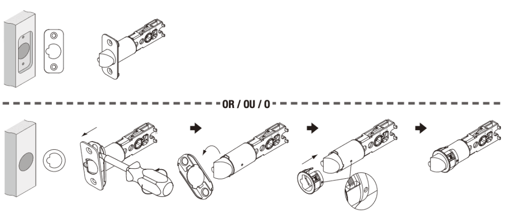 If your door panel using a ring instead of a rectangle for your latch then you'll follow these steps