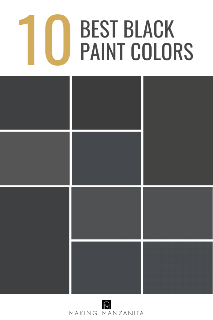 10 Popular BEHR Black Paint Colors To Try- Making Manzanita