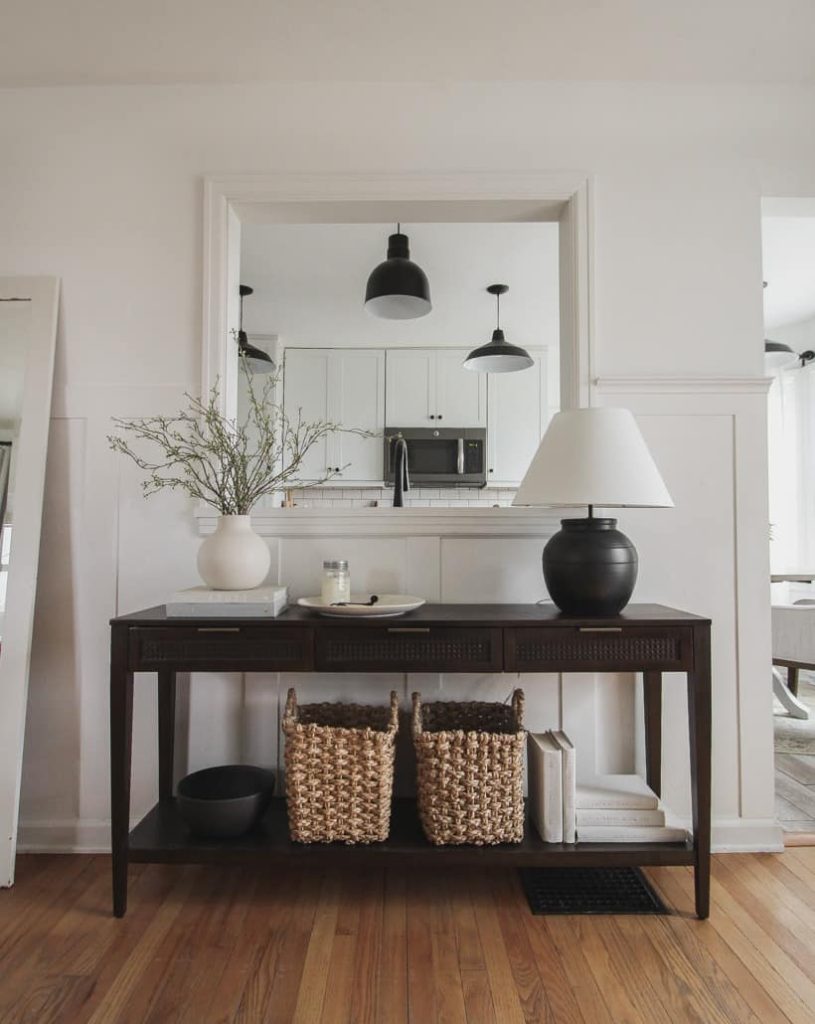 25 Console Table Decor Ideas For Your Entryway - Making Manzanita
