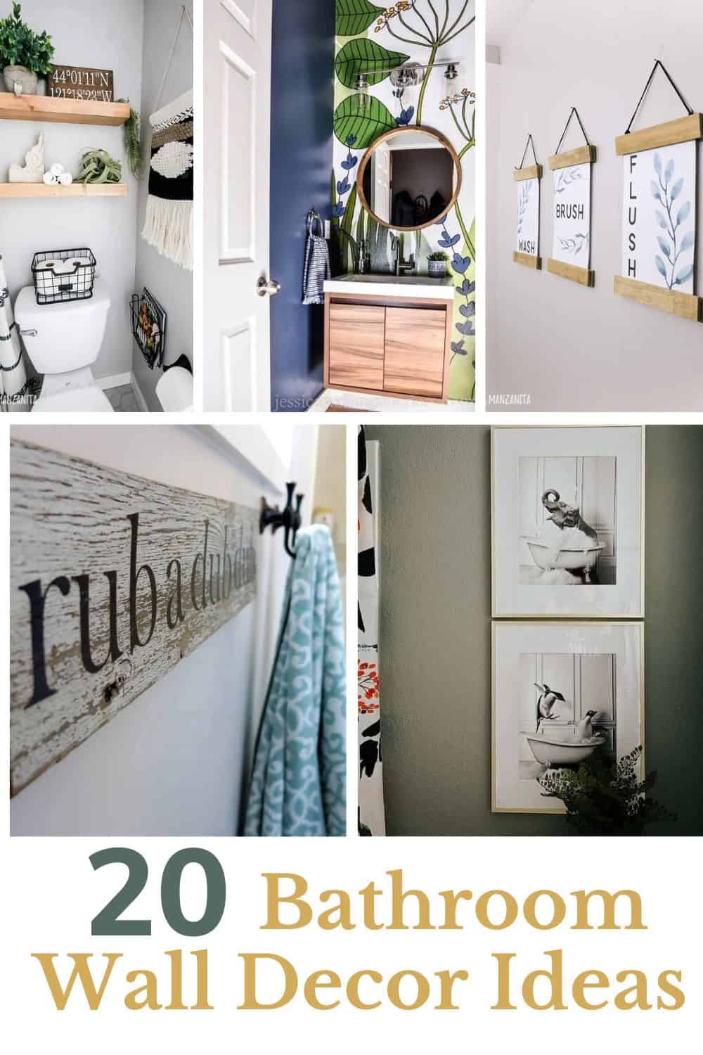 20+ Bathroom Wall Decor Ideas You Can Make Making Manzanita