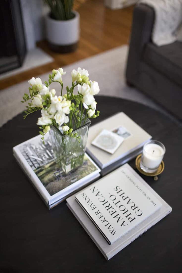 How to Arrange Stacked Coffee Table Books Beautifully 