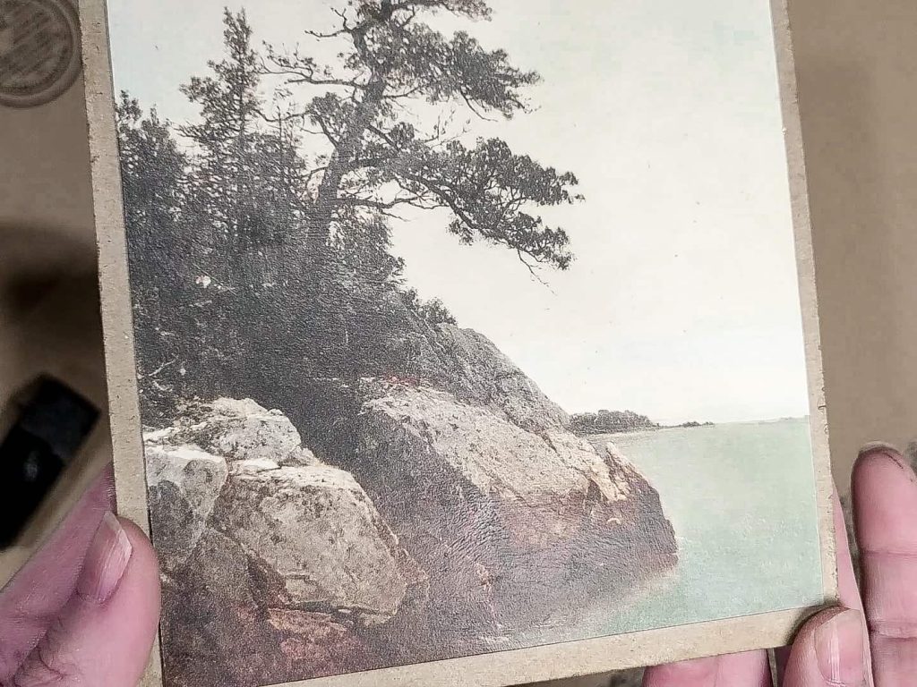 The mod podge makes the print look like a painting with texture that when dried looks real
