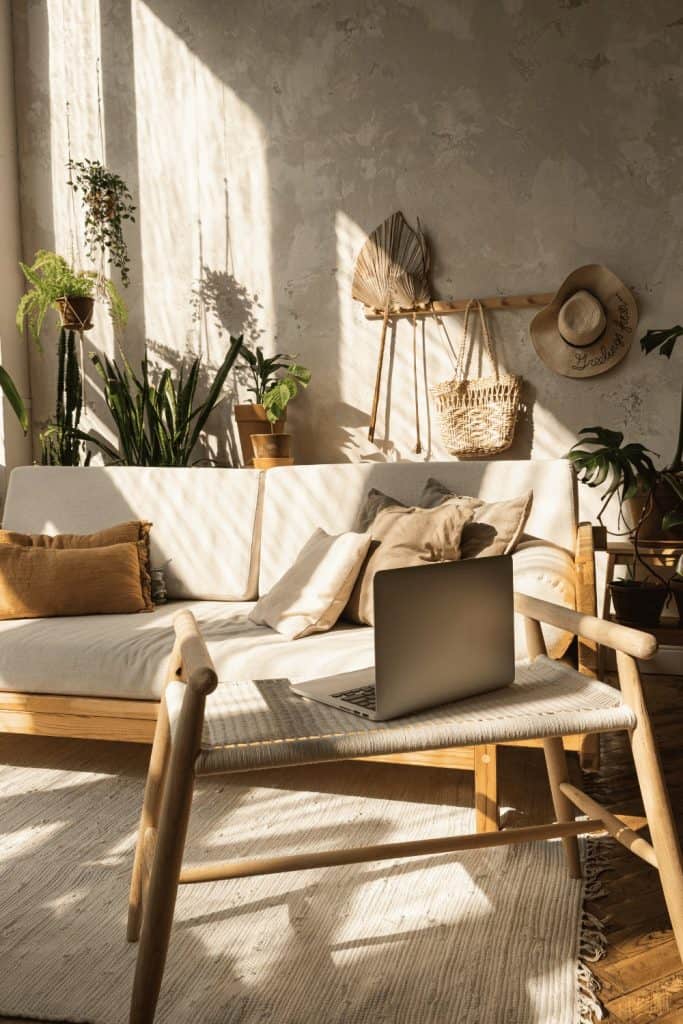 the key to a modern bohemian interior design is also to reel in your colors to keep it cohesive