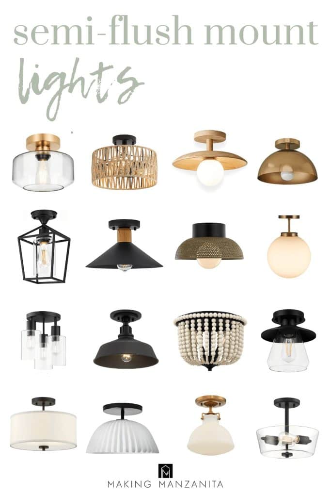 Need to replace the ceiling light at your house? Use one of these modern semi-flush mount light fixtures! 