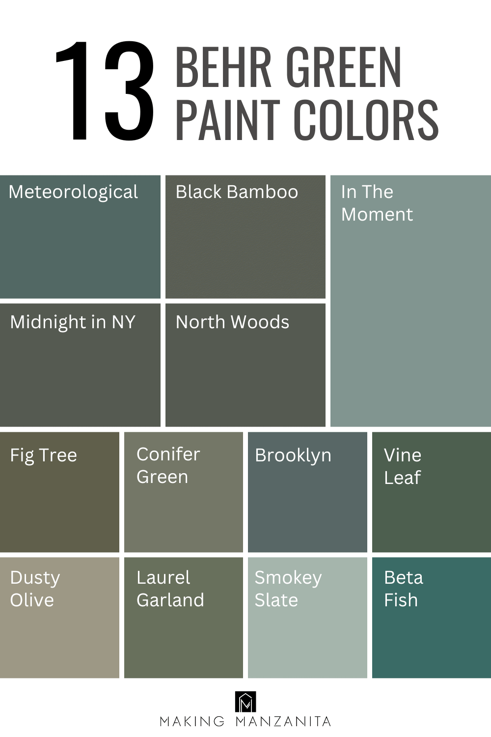 13 Of The Best BEHR Green Paint Colors Making Manzanita 13 Behr Green Paint Colors With Names