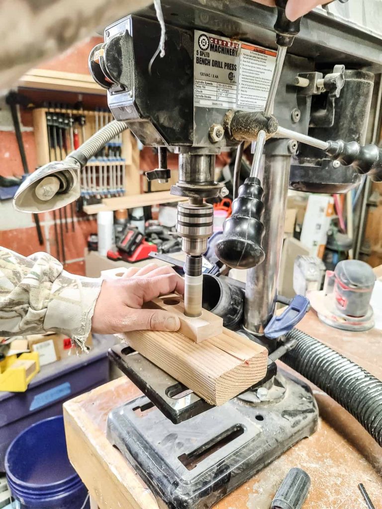 A drill press is great for drilling straight and true holes for a diy propagation station