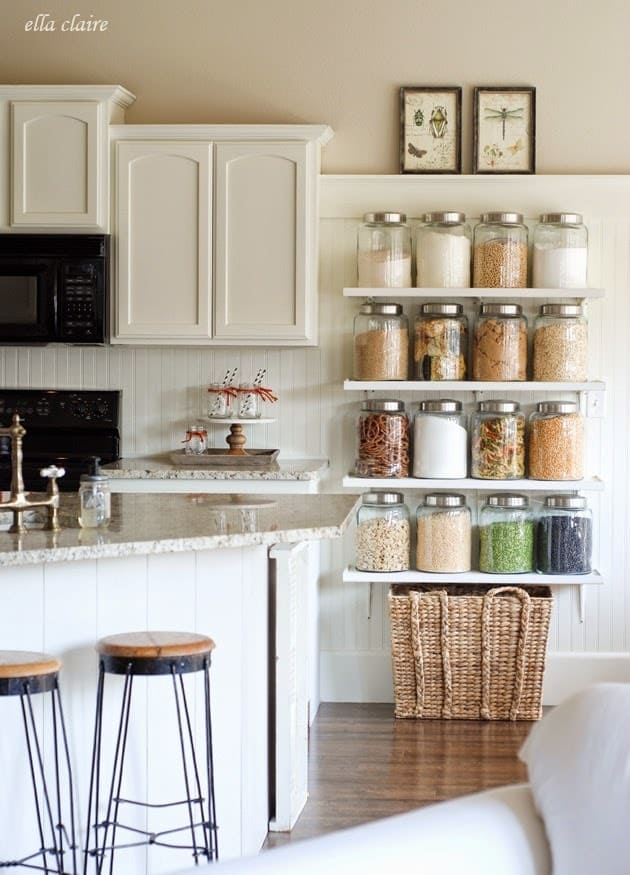 Pantry Cabinet Organization and Printable Labels - Bless'er House