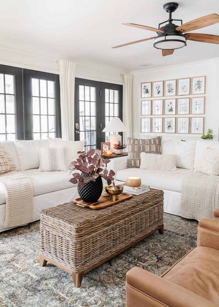 How to mix and match pillows on a sofa like a pro with multiple sizes and different styles of pillows on a white couch