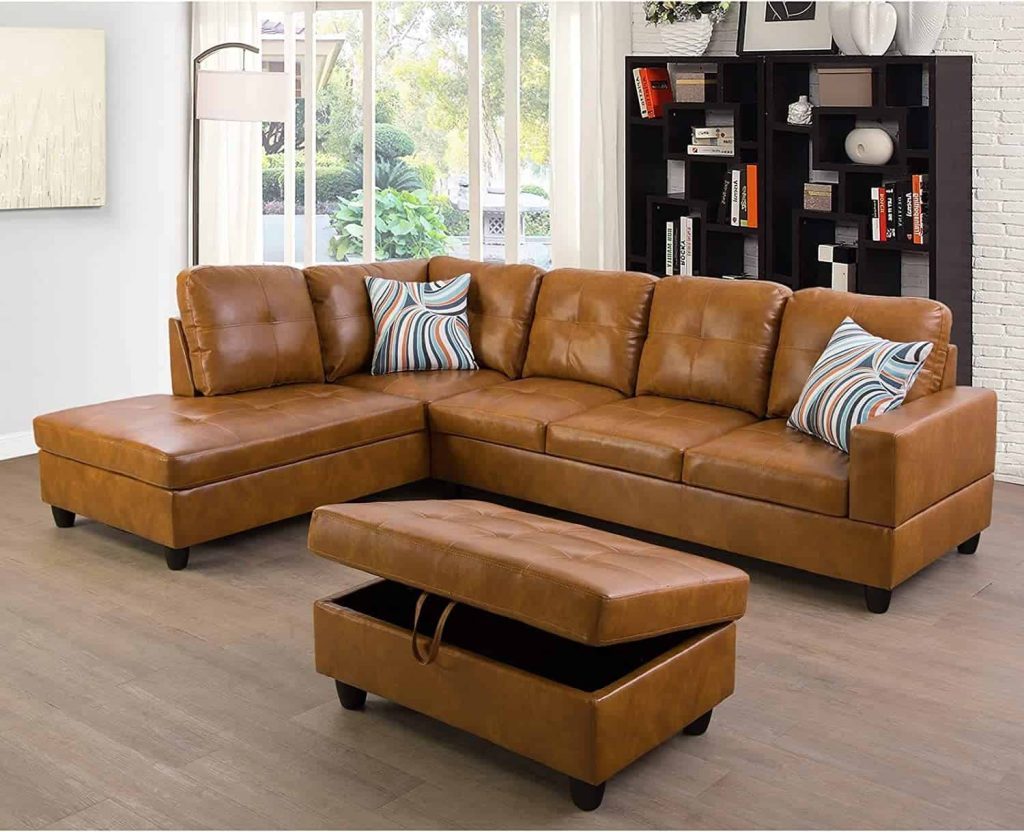 leather storage ottoman