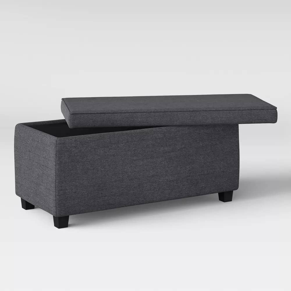 gray storage ottoman