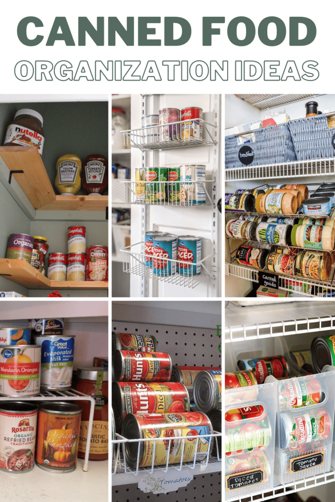Get your canned food more organized in your kitchen pantry using one of these genius ideas!