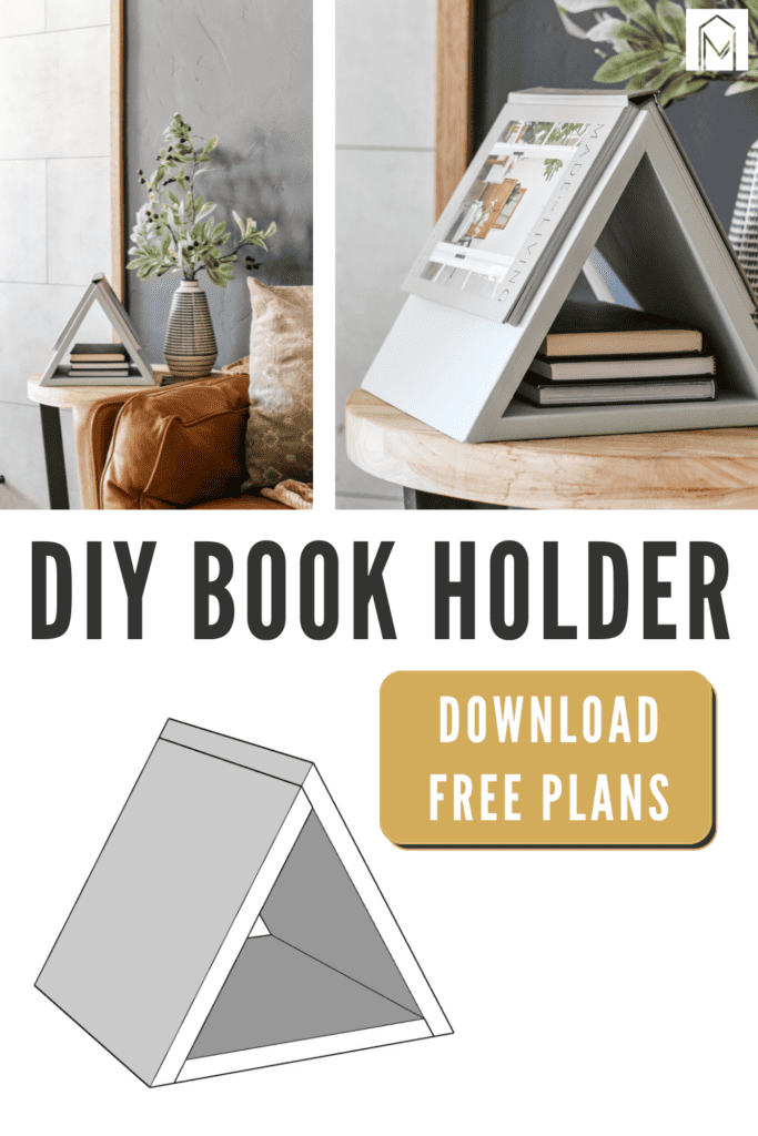 Learn how to build this wooden DIY book holder in a triangle shape with these free woodworking plans