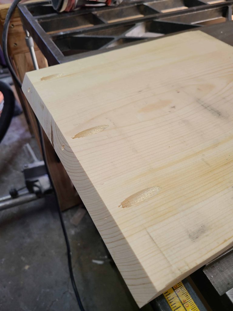 How to drill pocket holes on beveled edge 