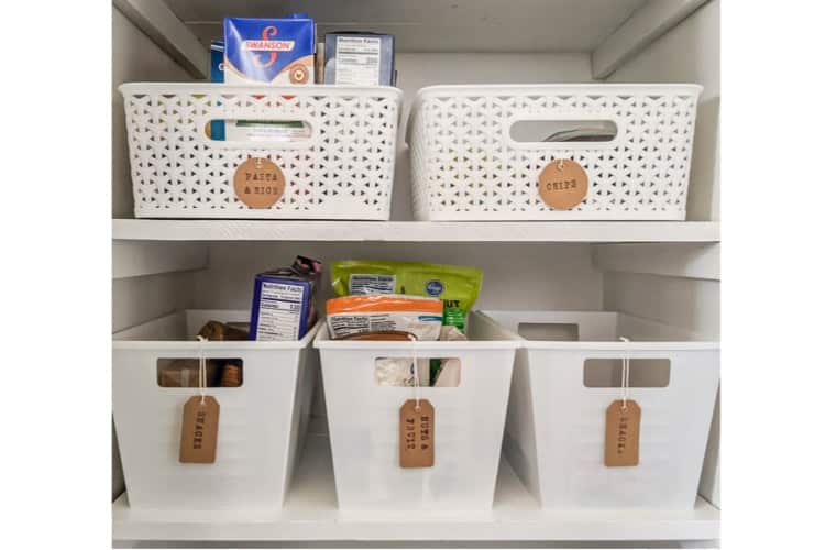 How I organized my pantry with baskets