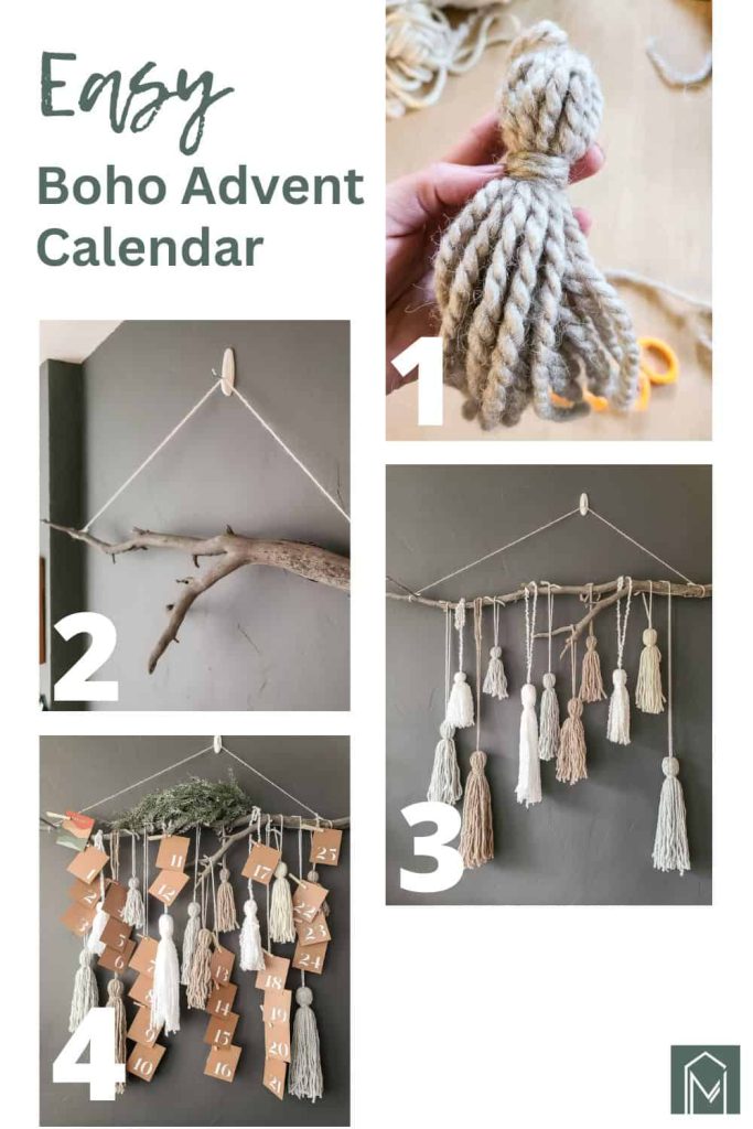 Create your own boho advent calendar, follow these simple steps