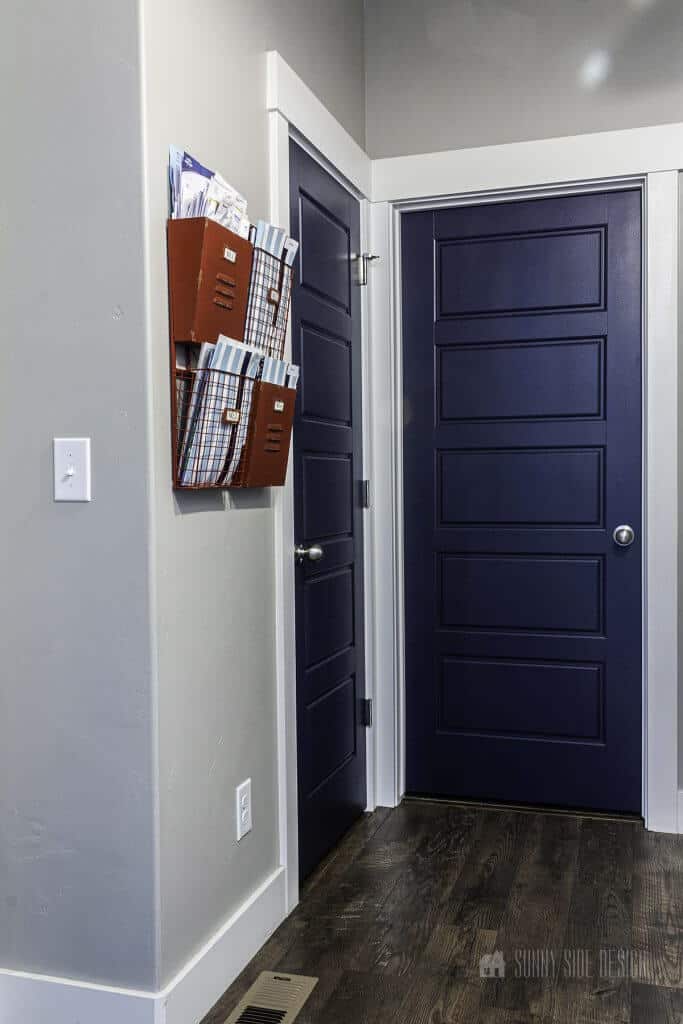 If you don't want a black color try navy blue for your doors, like these doors painted with Hale Navy