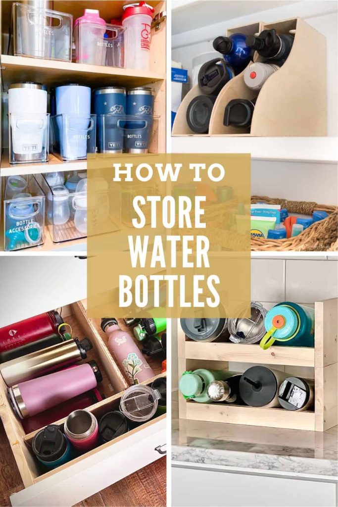 DIY Water Bottle Storage Rack