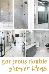 Gorgeous Double Shower Ideas For Your Master Bathroom - Making Manzanita
