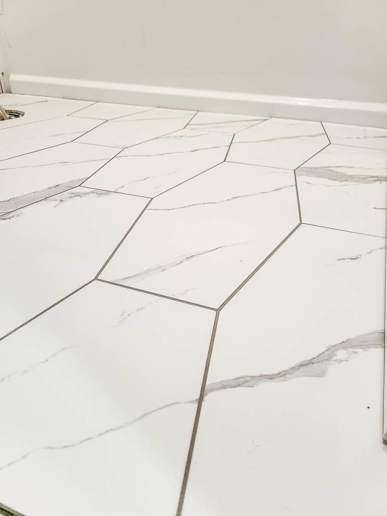 Fully furnished tiles with evenly put grout.