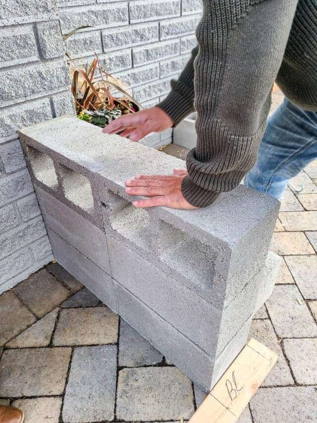 Easy DIY Concrete Block Bench for Outdoor Seating - Making Manzanita