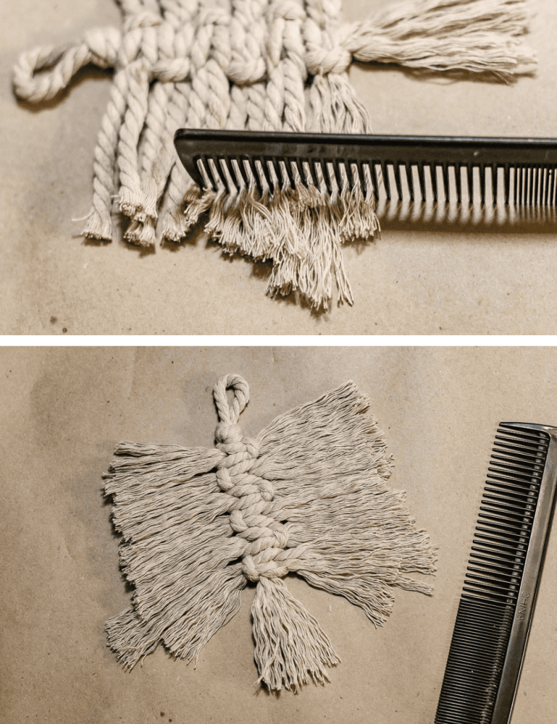 after being tied use with a comb
