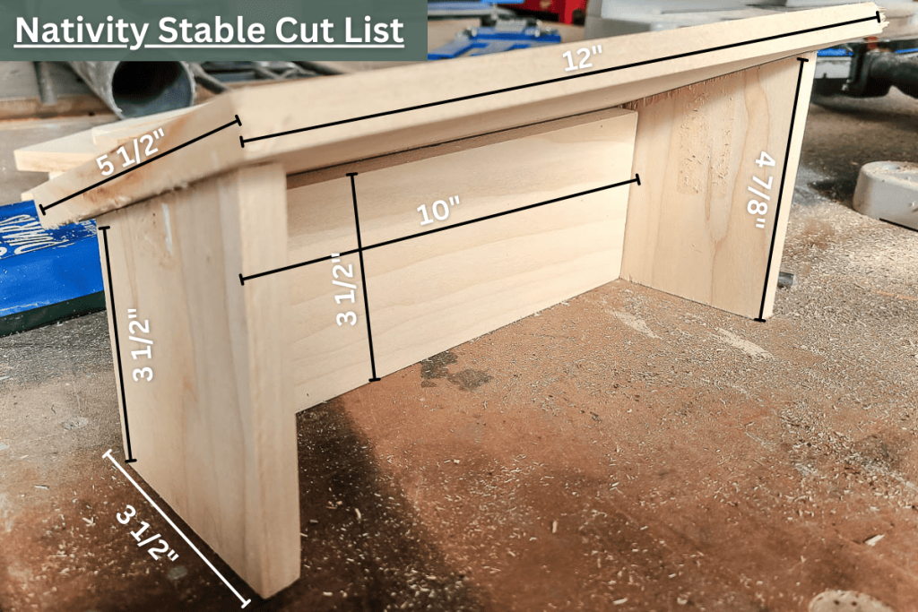 A photo of a stable showing its varying dimensions