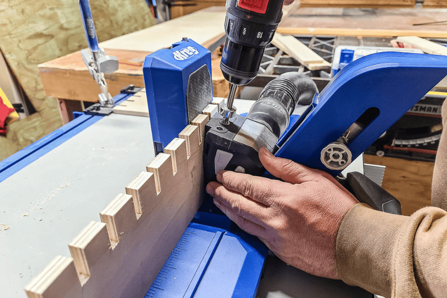 Kreg is a well-known brand of pocket hole jigs used with wood clamps.