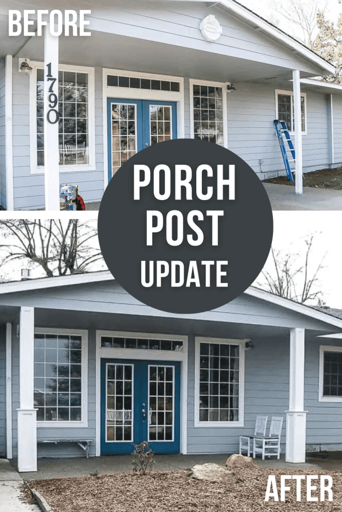 Elevate Your Home's Curb Appeal with Tutorial on Updating Skinny Porch Posts!