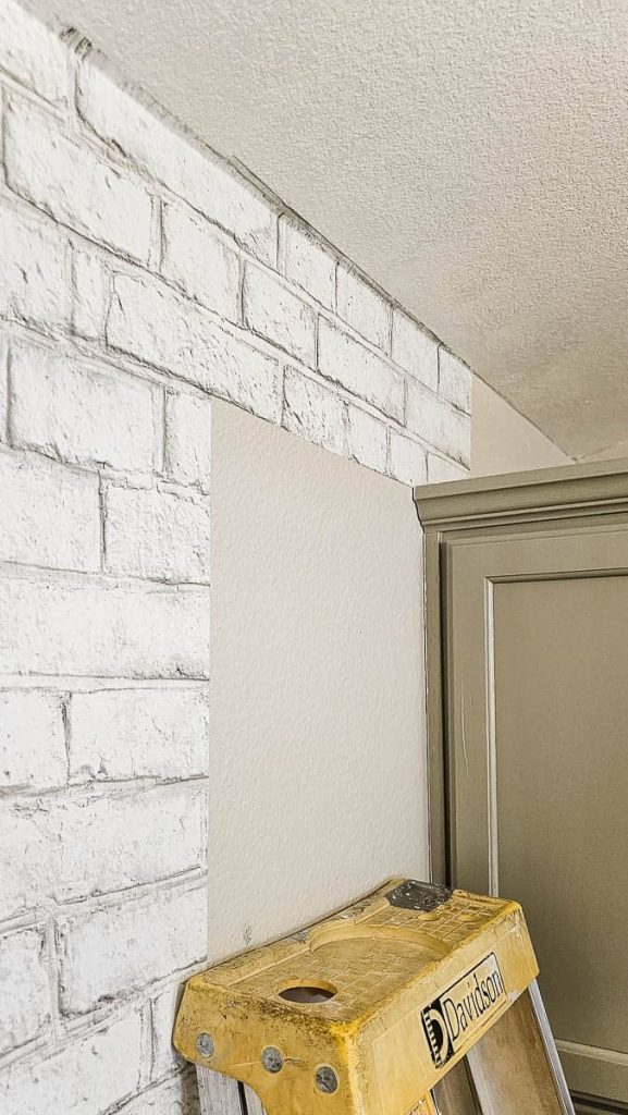 A photo of the wallpaper adorning the wall, adding charm and character to your space.