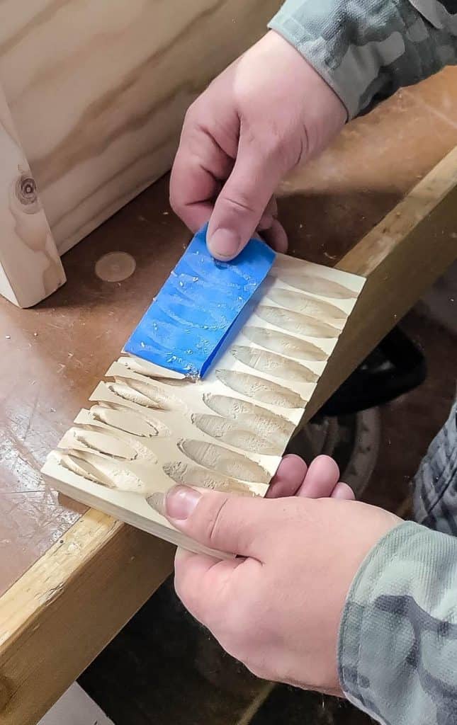 After using the Kreg custom pocket hole plug cutter, you'll have pocket hole plugs to fill pocket holes that match your wood perfectly