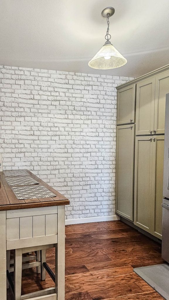 Capture the transformation with a photo showcasing the new look after the Peel and Stick Wallpaper installation.