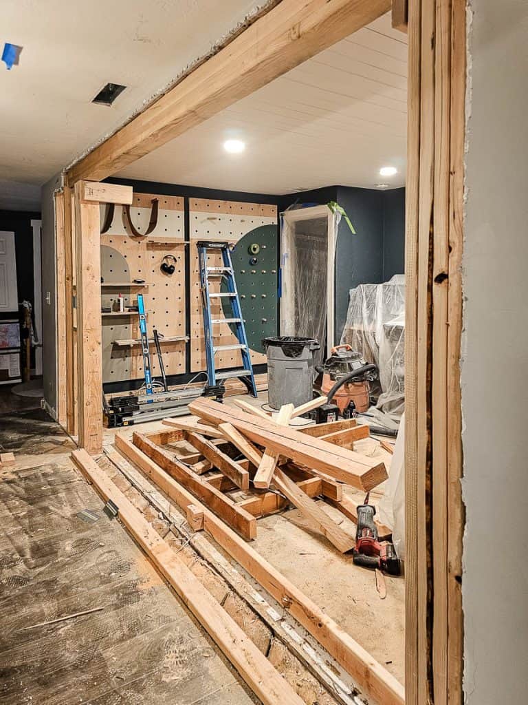 Open concept creation after taking out walls to kitchen for dining room