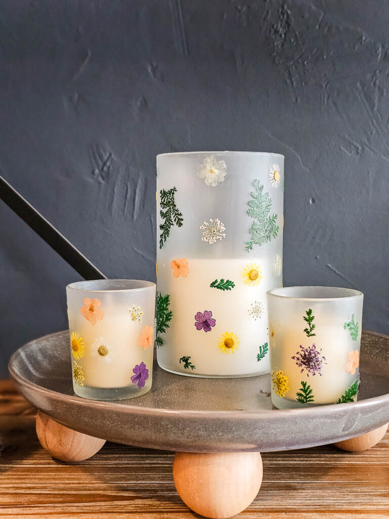 How To Make DIY Pressed Flower Candles