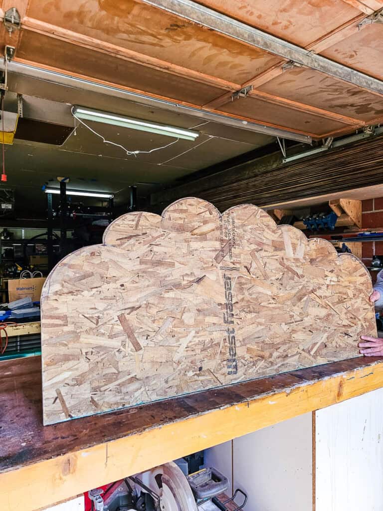 Cut out cloud shape from OSB sheet