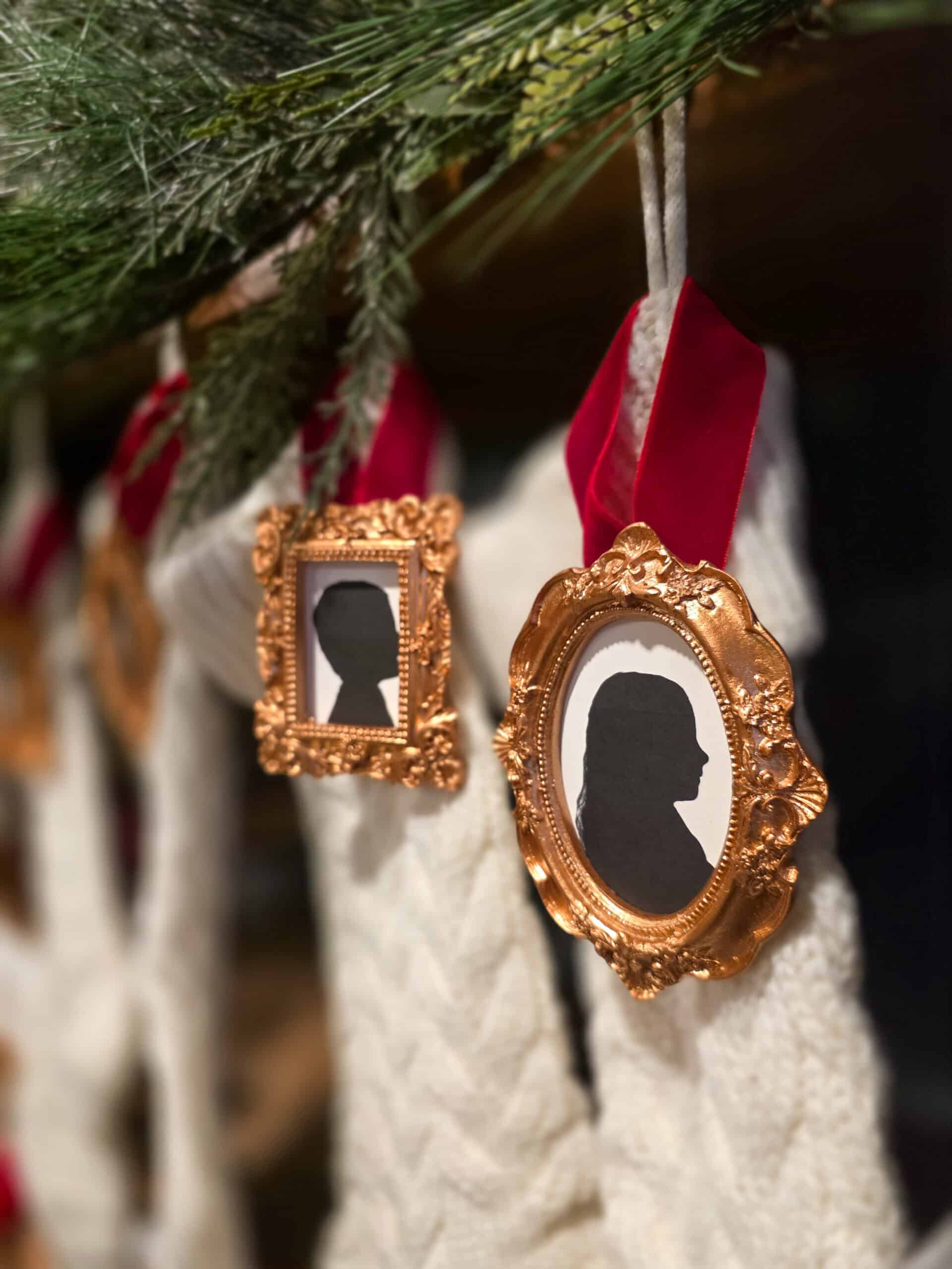 DIY Vintage Stocking Tags with Silhouette Portraits