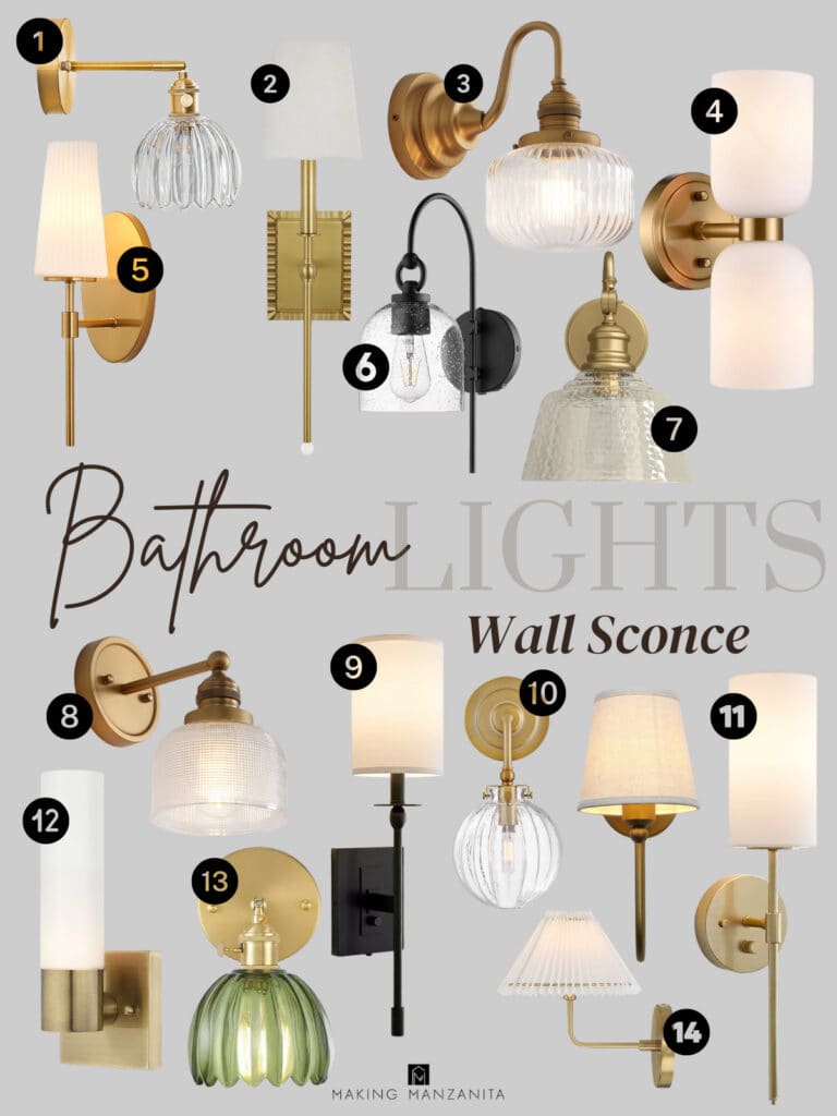 Guide For Bathroom Lights: Vanity and Wall Sconce Ideas - Making Manzanita