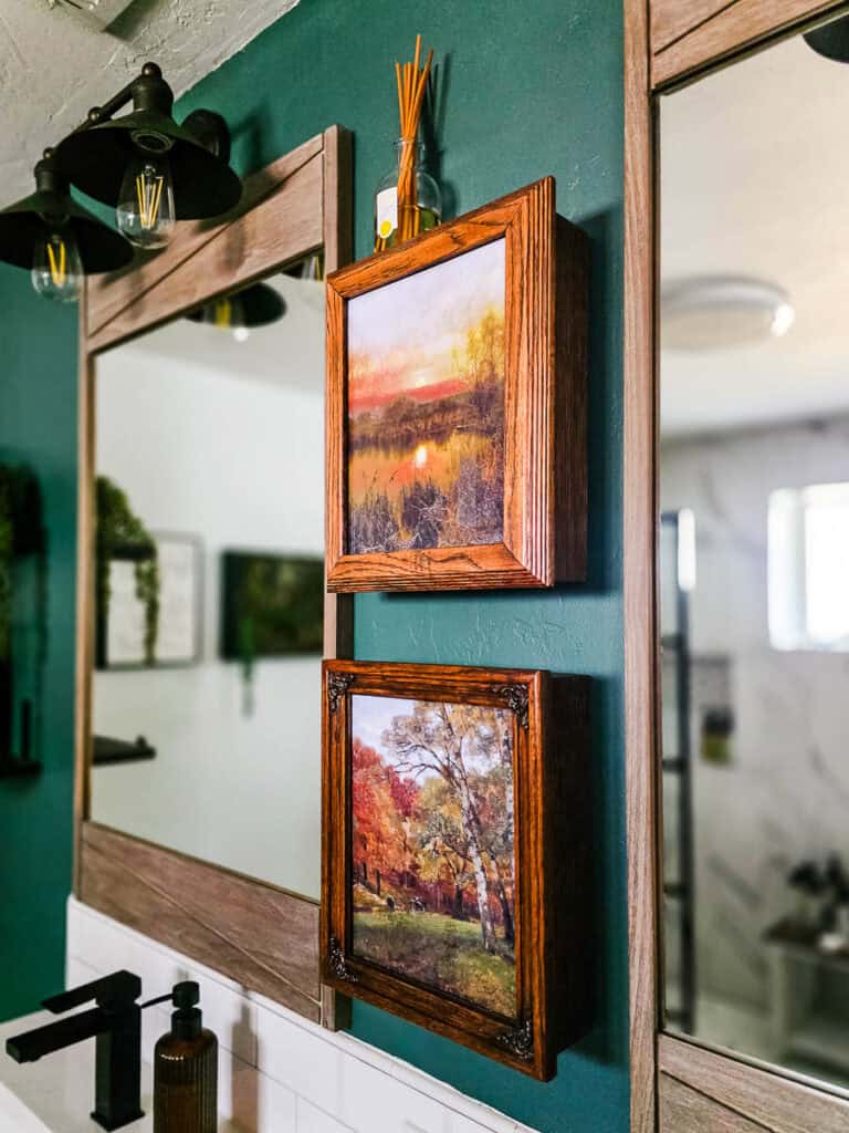 DIY Hidden Picture Frame Storage For Your Bathroom